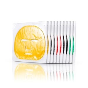 Radiant Glow Skincare Mask Set - Yellow, Black, Red, Green
